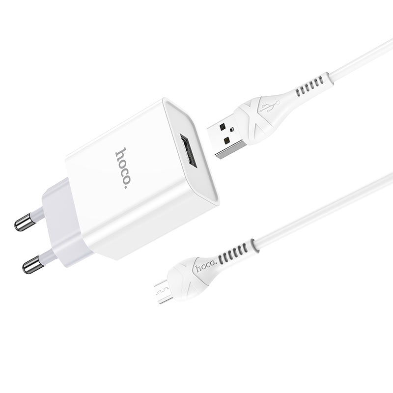 HOCO Wall charger “C81A Asombroso” EU plug set with cable HOCO Wall charger “C81A Asombroso” EU plug set with cable